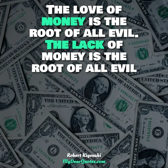 the love of money is the root of all evil
