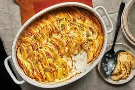 French gratin with a crispy crust