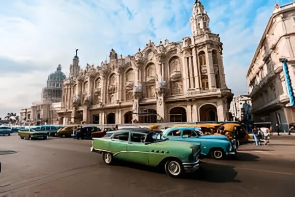 Old-timer cars on a Cuban street