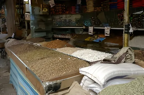 Store with seeds at Yemeni market