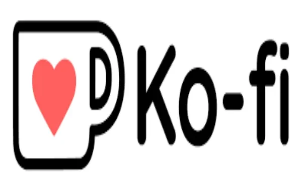 Ko-fi – Support Platform for Creators with Logo and Heart on aCup Ko-fi logo with a heart-themed coffee cup on a white background, symbolizing creator support