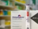 Mounjaro pre-filled injection pen, with the Mounjaro packaging box visible in the blurred background, representing treatment for type 2 diabetes.