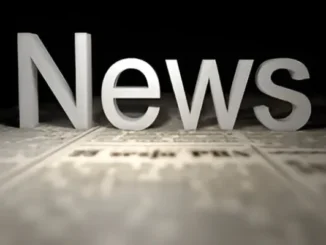 The word "News" in large white 3D letters sits atop a blurred newspaper, symbolizing the wealth of information and updates available on MyLiberla.com and www.myliberla.com.