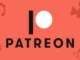 Patreon logo in black on an orange background, representing the creator membership platform