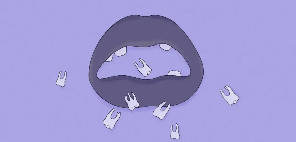 Teeth Falling Out In Front Of A Mirror Or Crowd in a dream