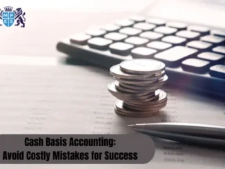 A stack of coins and a pen on a financial document with numbers, alongside a calculator in the background, symbolizing financial calculations and accounting.