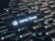 Abstract representation of online comments connected to a central name, Jane Doe.