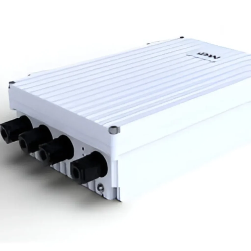 A white rectangular waterproof power supply with several black sealed cable glands on one side, suitable for outdoor or harsh environments.