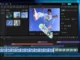 The CapCut desktop video editor interface is shown with a video of a person skateboarding in mid-air on the main monitor and a timeline with various video clips and effects below.