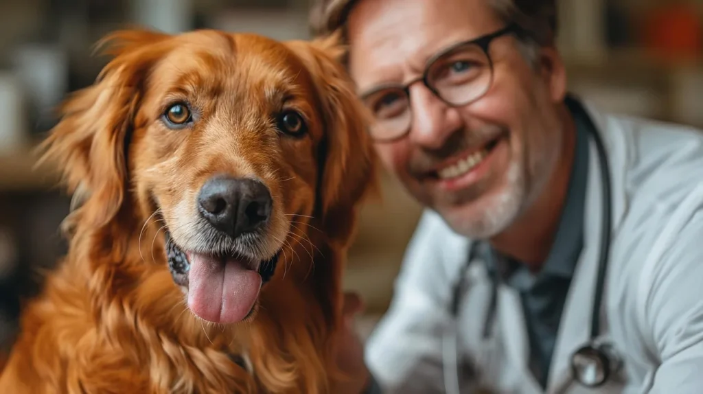 veterinarian and dog