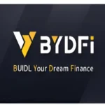 The BYDFi logo and motto: "BUIIDL Your Dream Finance." The logo features a stylized yellow "Y" next to the white text "BYDFi" against a dark background.