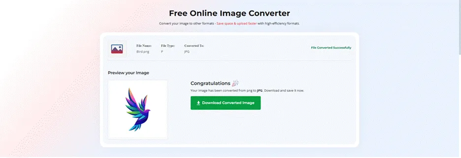 Download Converted Image in free online image converter