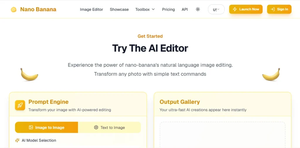 nano banana try the ai editor