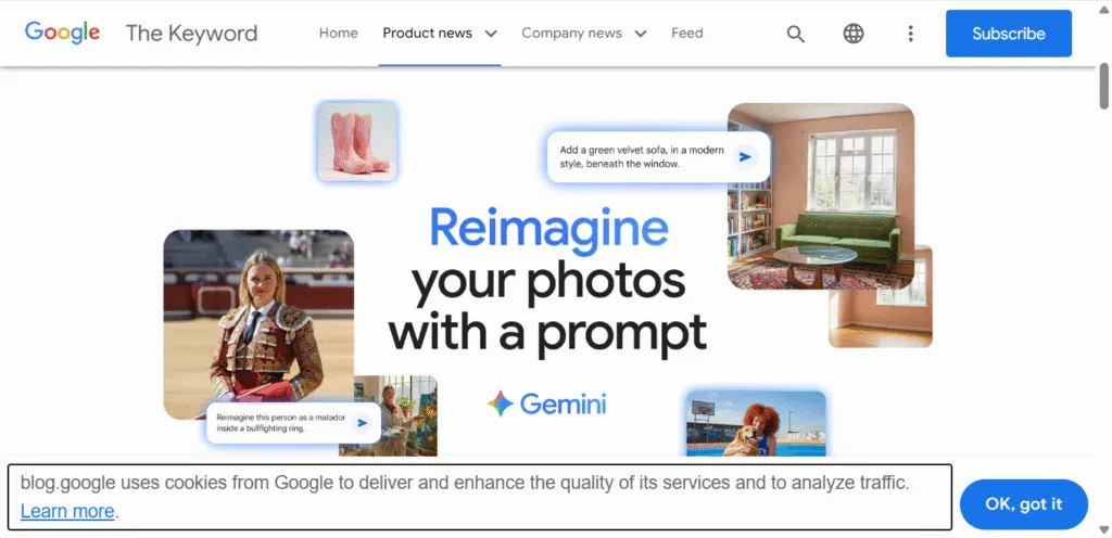 Reimagine your photos with a prompt gemini