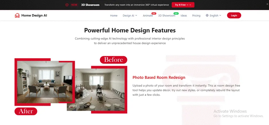 AI-Powered Home Design and Room Makeover Platform