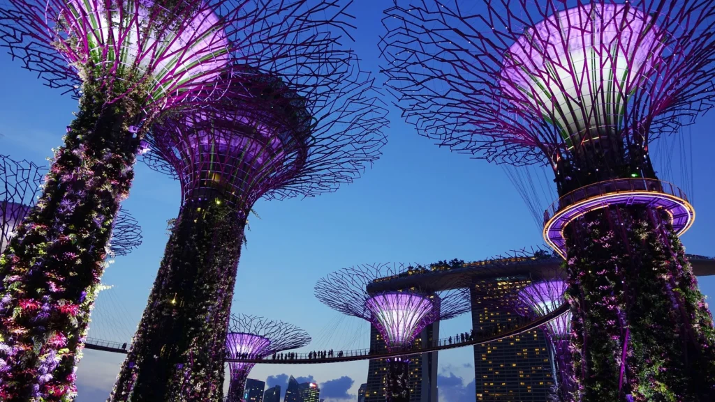 instagrammable spot skyline of Singapore the supertrees