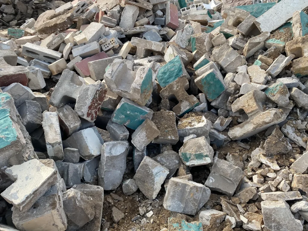 Pile of Concrete and Masonry Debris