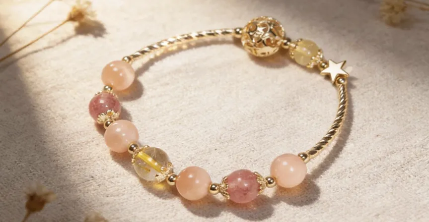 custom bracelet with star and stones