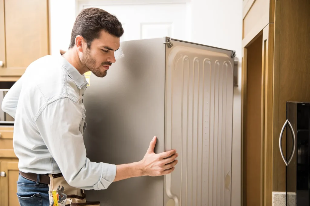 Professional Mover Coordinating Appliance Placement