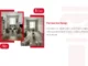 Side-by-side comparison of a room under construction versus a fully furnished, modern minimalist living room, showcasing a photo-based AI room redesign tool.