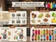An infographic detailing Liber & Co. cocktail syrups across four sections: History, featuring a vintage map and timeline; Ingredients, showing passion fruit, sugarcane, almonds, and citrus; Uses, illustrating craft cocktails and mocktails preparation; and a Complete Product Guide showcasing a variety of bottled syrups.