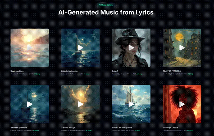 AI generated music from lyrics