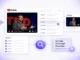 A conceptual digital interface illustration showing how a YouTube TED talk video is converted into a structured text transcript, video chapters, and AI-generated summaries for workplace productivity.