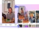 Interface of an online internet avatar creator showing options to customize gender, age, figure, and name alongside various AI-generated video avatars.