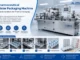Infographic showcasing a Jinlu automatic pharmaceutical blister packaging machine, illustrating the 5-step process: forming, filling, sealing, cutting, and finished blister packs.