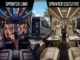 A side-by-side comparison image for a luxury transport article. The left side displays the party-oriented, social interior of a Sprinter Limo with ambient lighting and champagne glasses. The right side shows the professional, productive mobile-boardroom layout of a Sprinter Executive with leather captain's chairs and work tables.