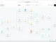 FastGPT workflow interface displaying a complex visual node graph for AI agent execution steps and data processing.