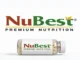 NuBest Premium Nutrition logo displayed above a clear supplement bottle filled with capsules.