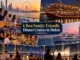 A collage showing various family-friendly dinner cruise experiences in Dubai, including luxury yachts, traditional dhow boats, buffet dining, and views of Ain Dubai, Burj Al Arab, and the Dubai Fountain.