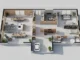 Top-down 3D architectural floor plan showing multi-room residential layout with living, sleeping, and workspace areas.