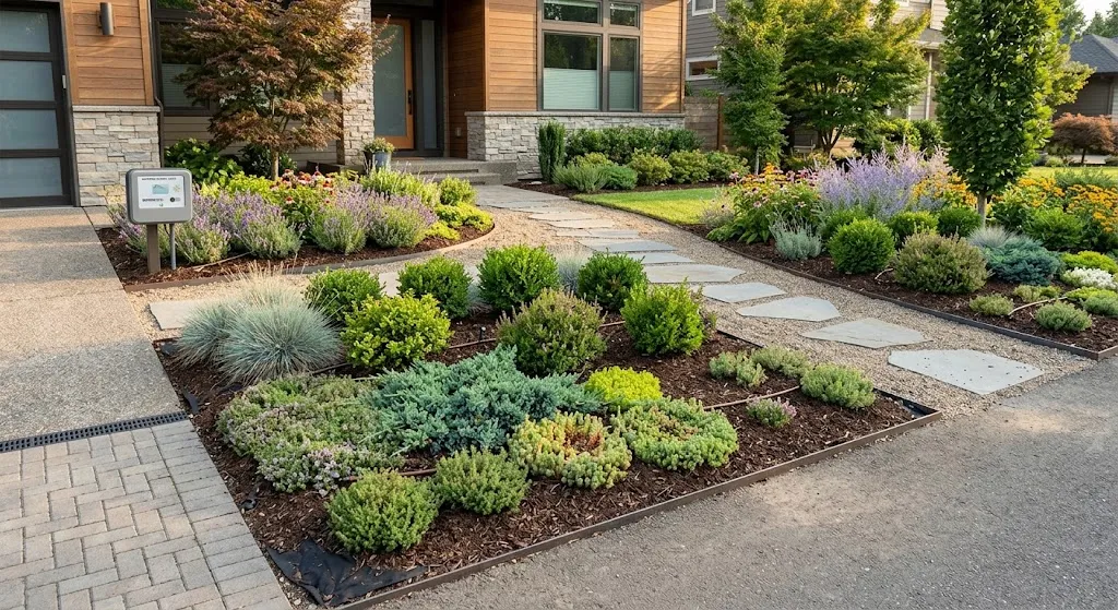Low-maintenance landscaping