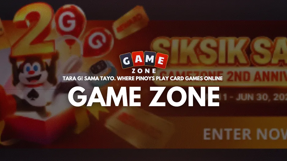 Game Zone banner for Spin Plus featuring a mascot, playing card symbols, and promotional 2nd anniversary text.