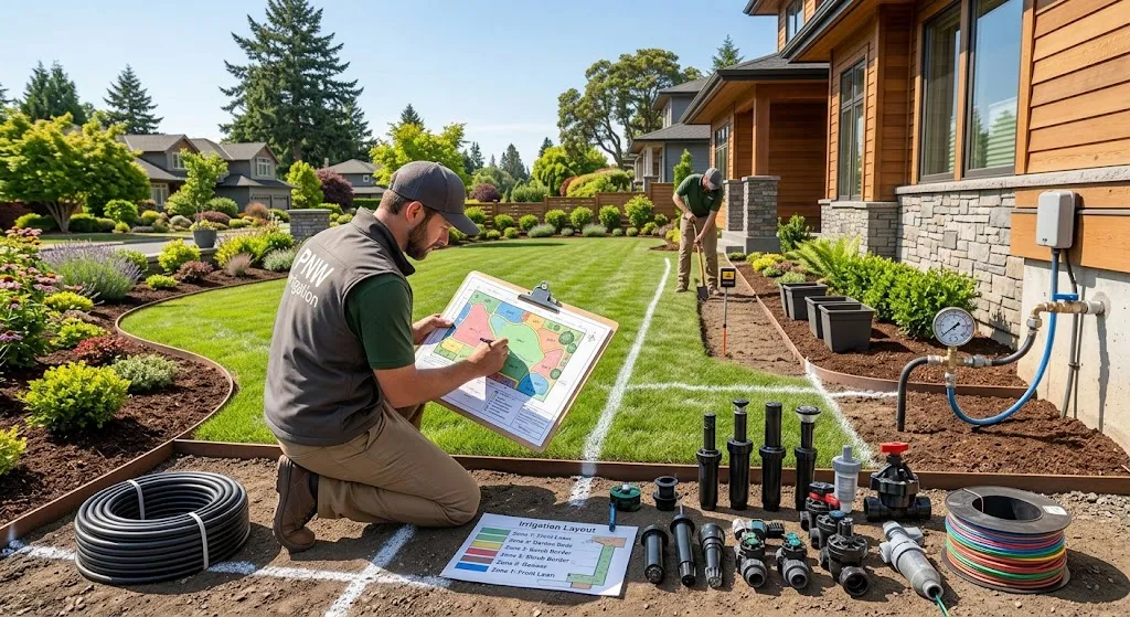 Sprinkler system installation